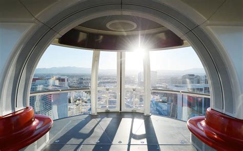 inside high roller ferris wheel.